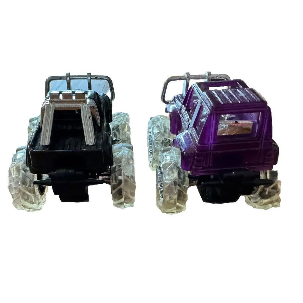 Super Truck Toy VTG 1980's Set Of 2 Rare Black And Purple